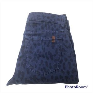Joe’s Jeans High Water Medieval Blue Animal Print Low Rise Stretch Skinny Jeans